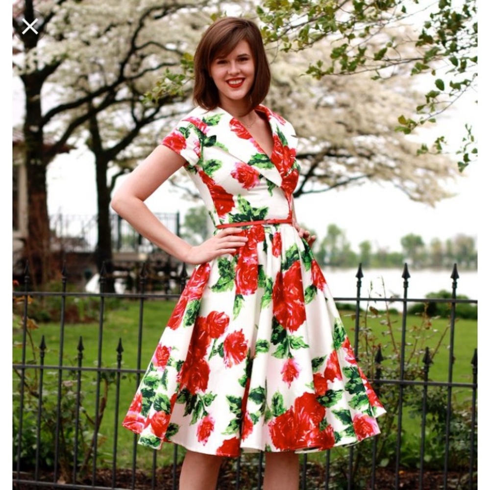 Pinup Couture Roses Dress Size M